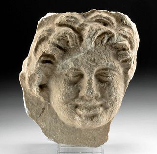 Roman Marble Relief of Head of Gorgon, Gorgoneion
