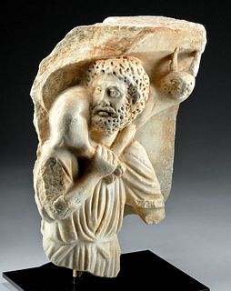 Roman Marble Relief Hermes Kriophoros The Good Shepherd