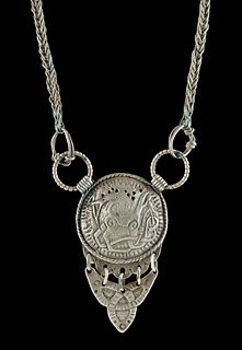 Rare Viking Silver Jellinge Chain w/ Diffuser Pendant