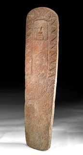 Huge Published Maya Stone Boundary Marker, Ex Arte