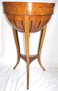 Rare 19th Century Satinwood Inlay Ladies Table