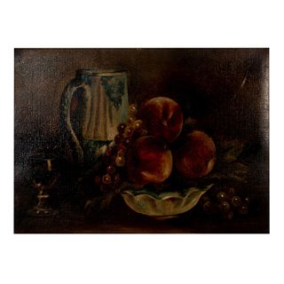 Antique Oil Painting on Canvas Still Life