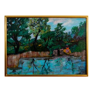 Oil Painting on Canvas Signed H. Pippin Landscape