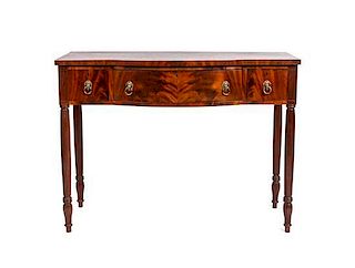 A Regency Mahogany Sideboard, Height 35 5/8 x width 22 x length 48 inches.