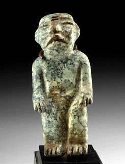 Near-Miniature Olmec Greenstone Standing Figure, ex-Sotheby's