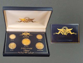 1999 24k gold plated Coin Set
