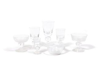 A Collection of Steuben Glassware, Height of first 6 3/4 inches.