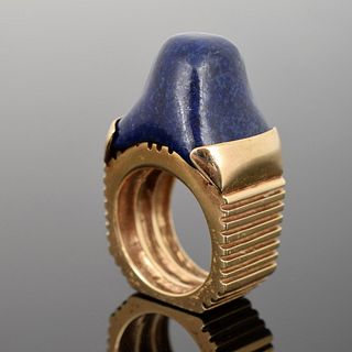 14K Gold & Lapis Lazuli Estate Ring