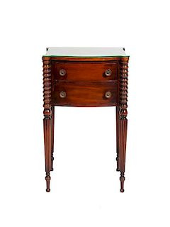 A Mahogany Side Table, Height 28 x width 17 x depth 15 1/2 inches.