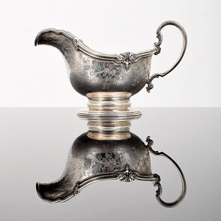 Mappin & Webb "Charles II" Sterling Silver Sauce Boat
