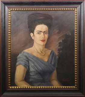 Frida Kahlo, Manner of/ Attributed: Self Portrait