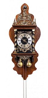 * A Dutch Bracket Clock, Height excluding chains 37 inches.
