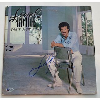 Lionel Richie Signed Autographed Can't Slow Down Vinyl Record Album Beckett COA