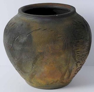 Ceramic Vase with Incised Designs