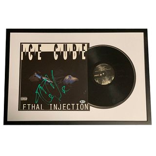 Ice Cube Signed Framed Lethal Injection Album Vinyl LP (Beckett COA)