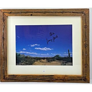 GEORGE STRAIT Rare Signed Autograph Custom Framed Blue Clear Sky Art JSA
