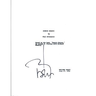 Johnny Depp Signed Autographed DONNIE BRASCO Movie Script COA VD