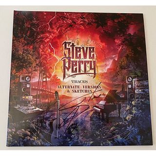 Steve Perry Signed Traces Alternate Blue Vinyl Record Album Journey Beckett COA