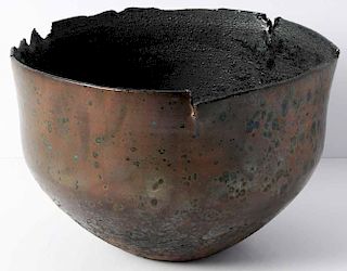 Raku Fired Ceramic Bowl