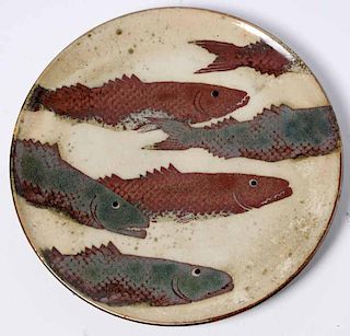 Large Ceramic Fish Decorated Platter