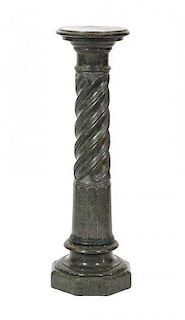 * A Continental Carved Marble Column, Height 39 1/2 inches.