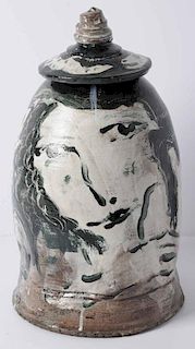 Lidded Ceramic Vase