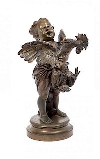 * An Italian Bronze Figural Group, Adiano Cecioni (1838-1886), Height 20 1/2 inches.
