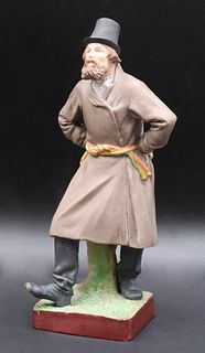 Signed Russian Standing Porcelain Figure of A Man.