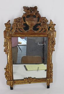 18/19th Century French Carved Giltwood Mirror.