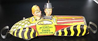 Tin Marx Charlie McCarthy & Snerd Private Car Toy