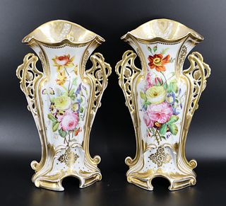 A Pair of Old Paris Porcelain Vases.