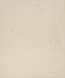 Joan Miro Pencil Drawing