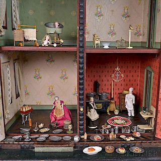 Assortment of Dolls and Dollhouse Accessories