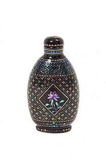 * A Lac Burgaute Snuff Bottle, Height 2 3/4 inches