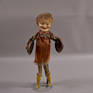 Clapping Polichinelle Wood and Wire Doll