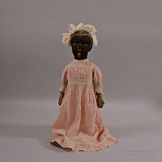 American Black Stockinette Missionary Rag Doll