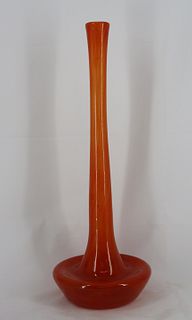Large Vintage Signed Schneider Art Glass Vase.