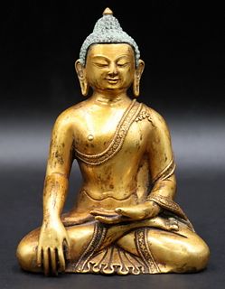 Gilt Bronze Buddha Shakyamuni.