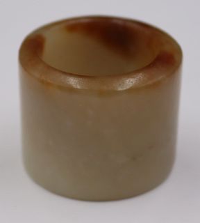 Chinese Carved Jade Archer's Ring.