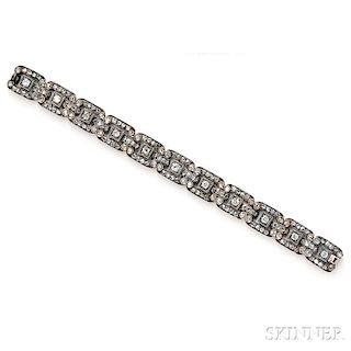 Art Deco Silver and Diamond Bracelet