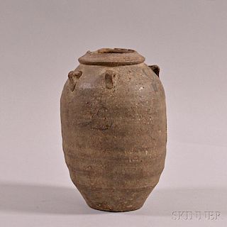 Stoneware Storage Jar