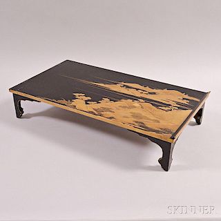 Black and Gilt Lacquer Low Table