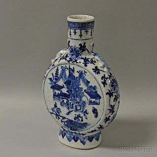 Blue and White Moonflask Vase