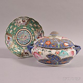 Imari-style Tureen and Plate