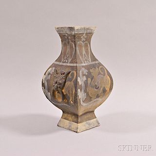 Earthenware Four-sided Hu   Vase