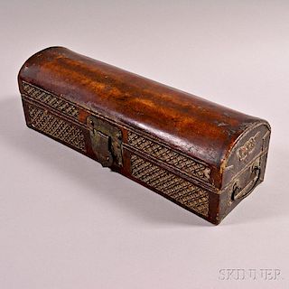 Leather-clad Scroll Box