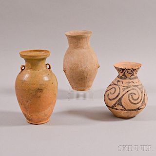 Three Archaic-style Earthenware Vases