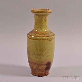 Flambe-glazed Rouleau Vase