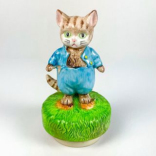 Schmid Musical Revolving Cat Figurine, Tom Kitten