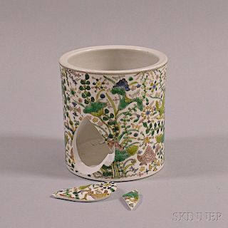 Enameled Porcelain Brush Holder